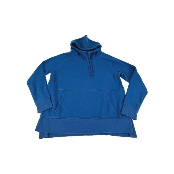 Athleta Poseidon Blue Sundown Hoodie Kangaroo Pocket Size M Womens Sweatshirt - Picture 1 of 10